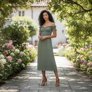 NWT Reformation Off The Shoulder Midi Dress Size 0 $260